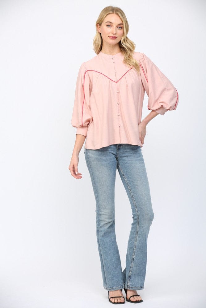 Fate Top Daphne Contrast Detail Top