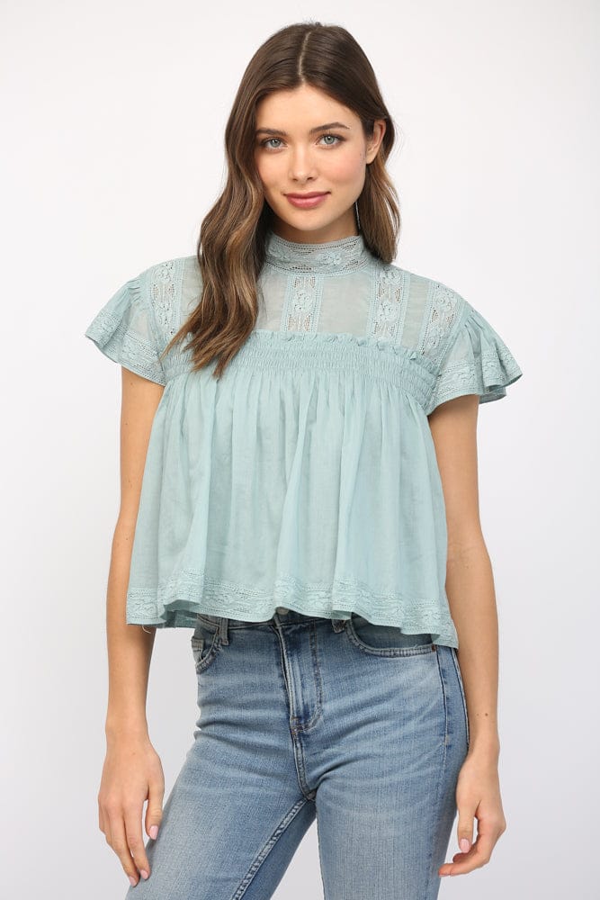 Fate Top Dusty Seafoam / S Mylah Bow Top