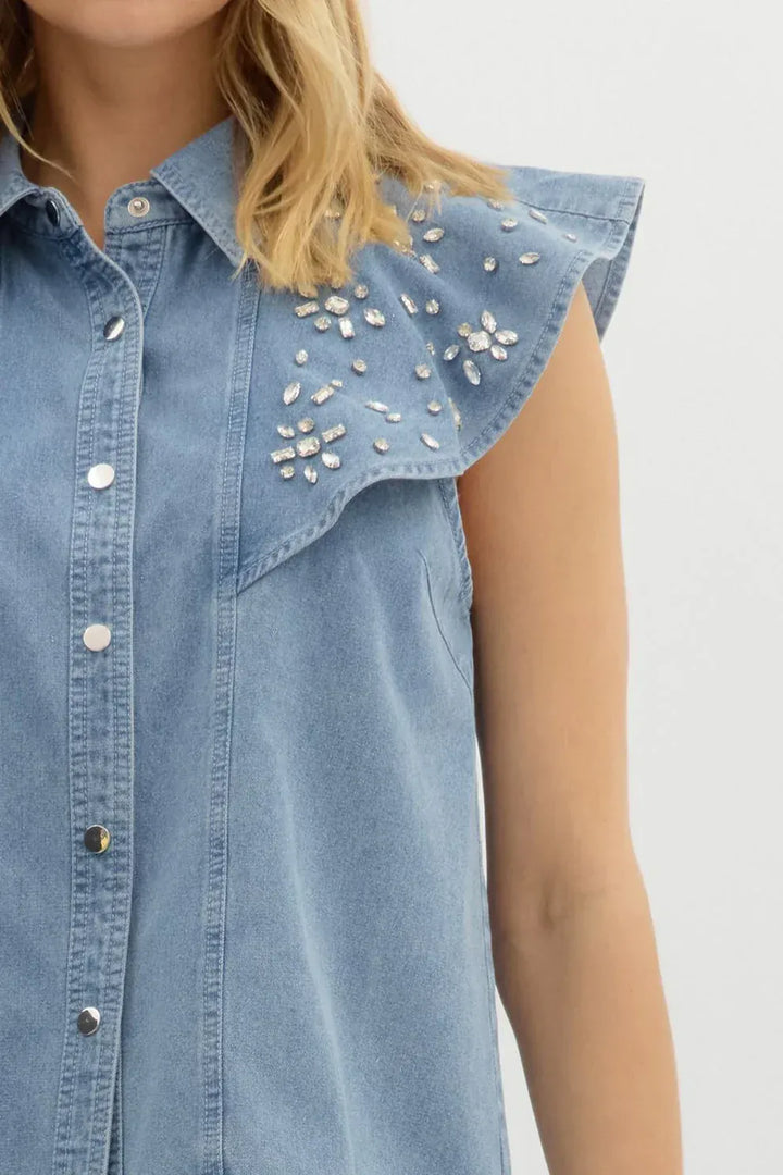 Fate Top Julia Rhinestone Top