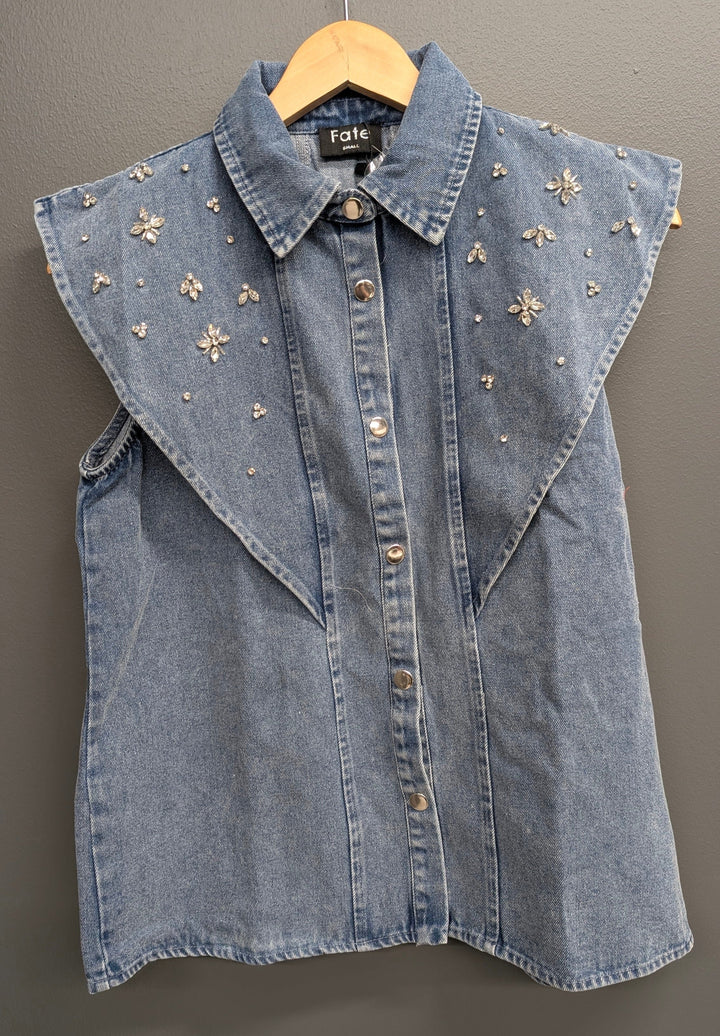 Fate Top Julia Rhinestone Top