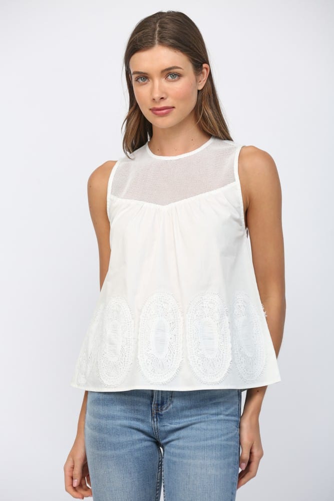 Fate Top Off White / S Jazlyn Lace Top