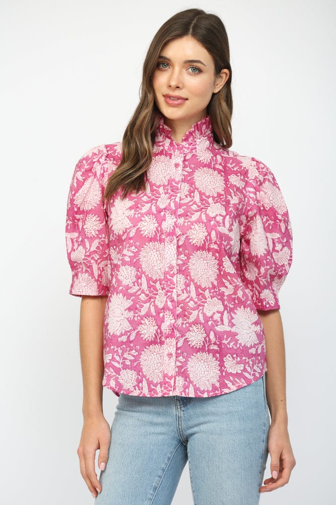 Fate Top Pink / S Ari Puff Sleeve Top