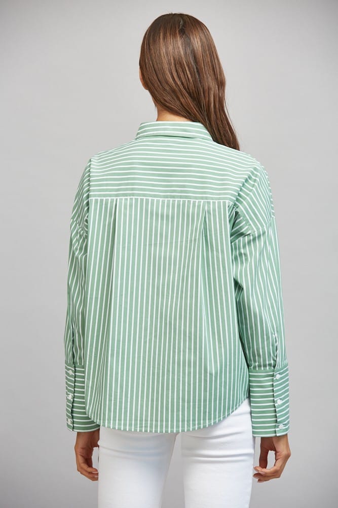 Fate Top Willa Striped Button Down Top