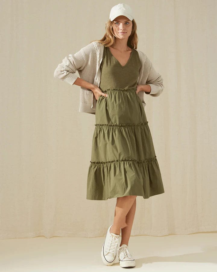 Flag & Antehm Dress Olive / S Rosedale Midi Dress