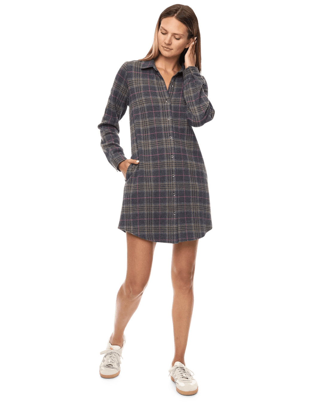 Flag & Anthem Dress Charcoal / S Lynden Flannel Dress