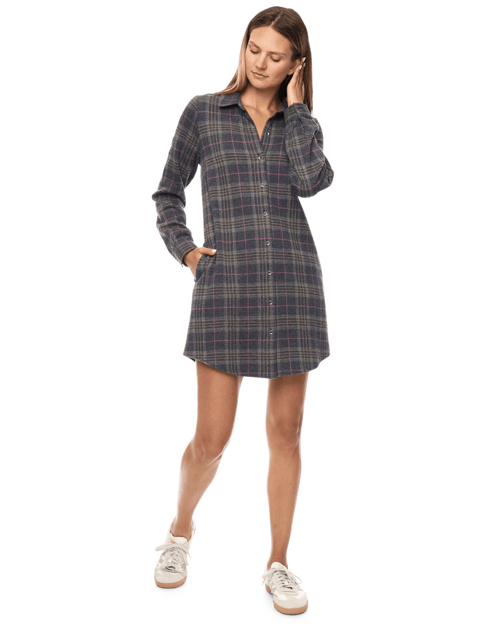 Flag & Anthem Dress Charcoal / S Lynden Flannel Dress