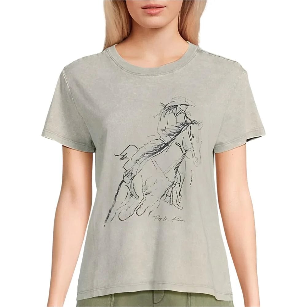 Flag & Anthem Tee Sage / S Riding Horses Tee