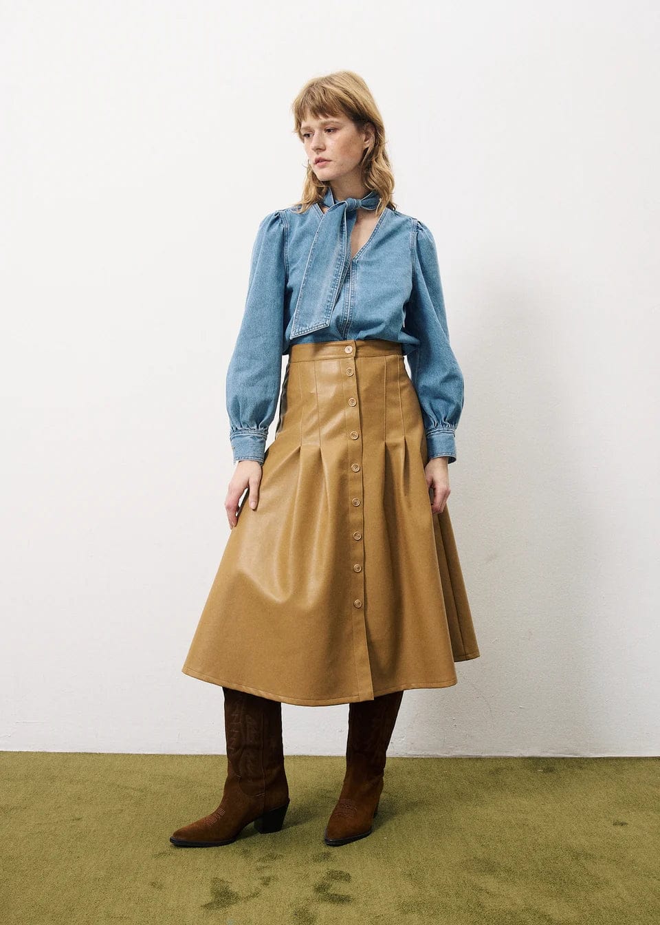 FRNCH Skirt Camel / XS Edana Skirt