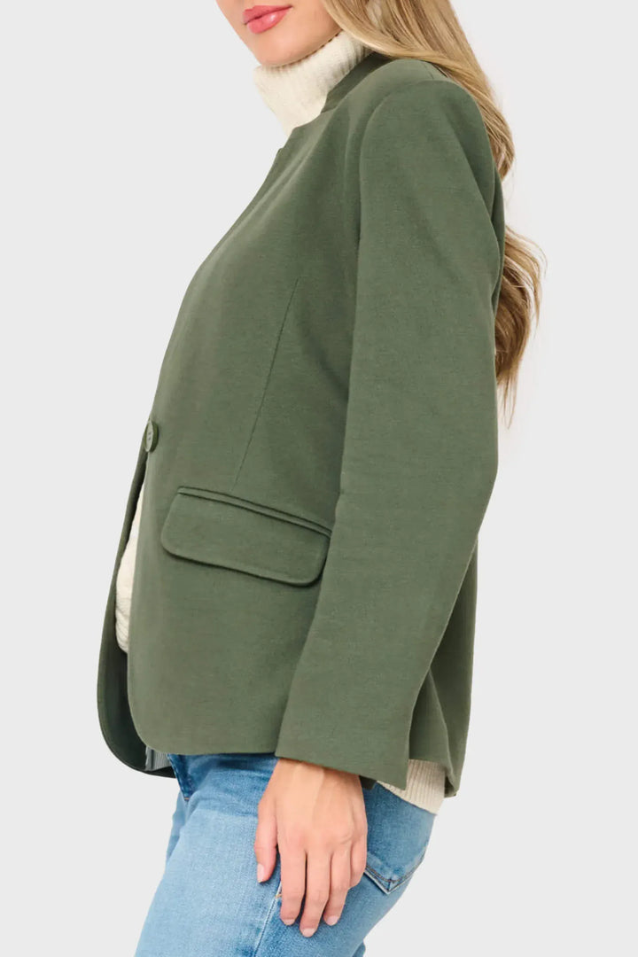 Gibsonlook Blazer Notch Collar Blazer