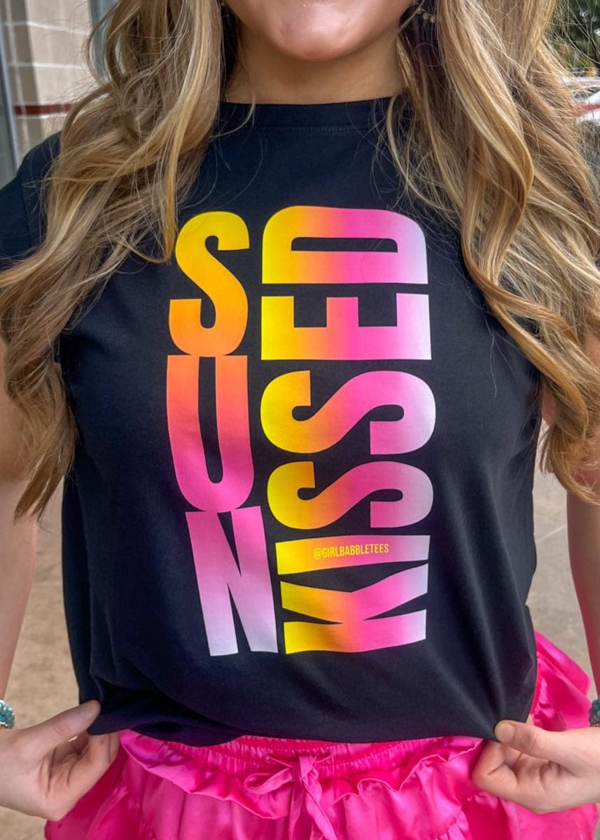 Girl Babble Tees Graphic Tee Black / S Sun Kissed Tee