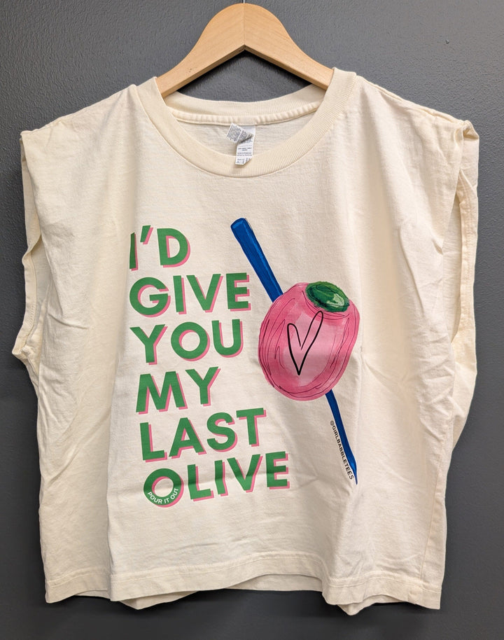 Girl Babble Tees Graphic Tee Faded Cream - Tank / S Last Pink Olive Tee