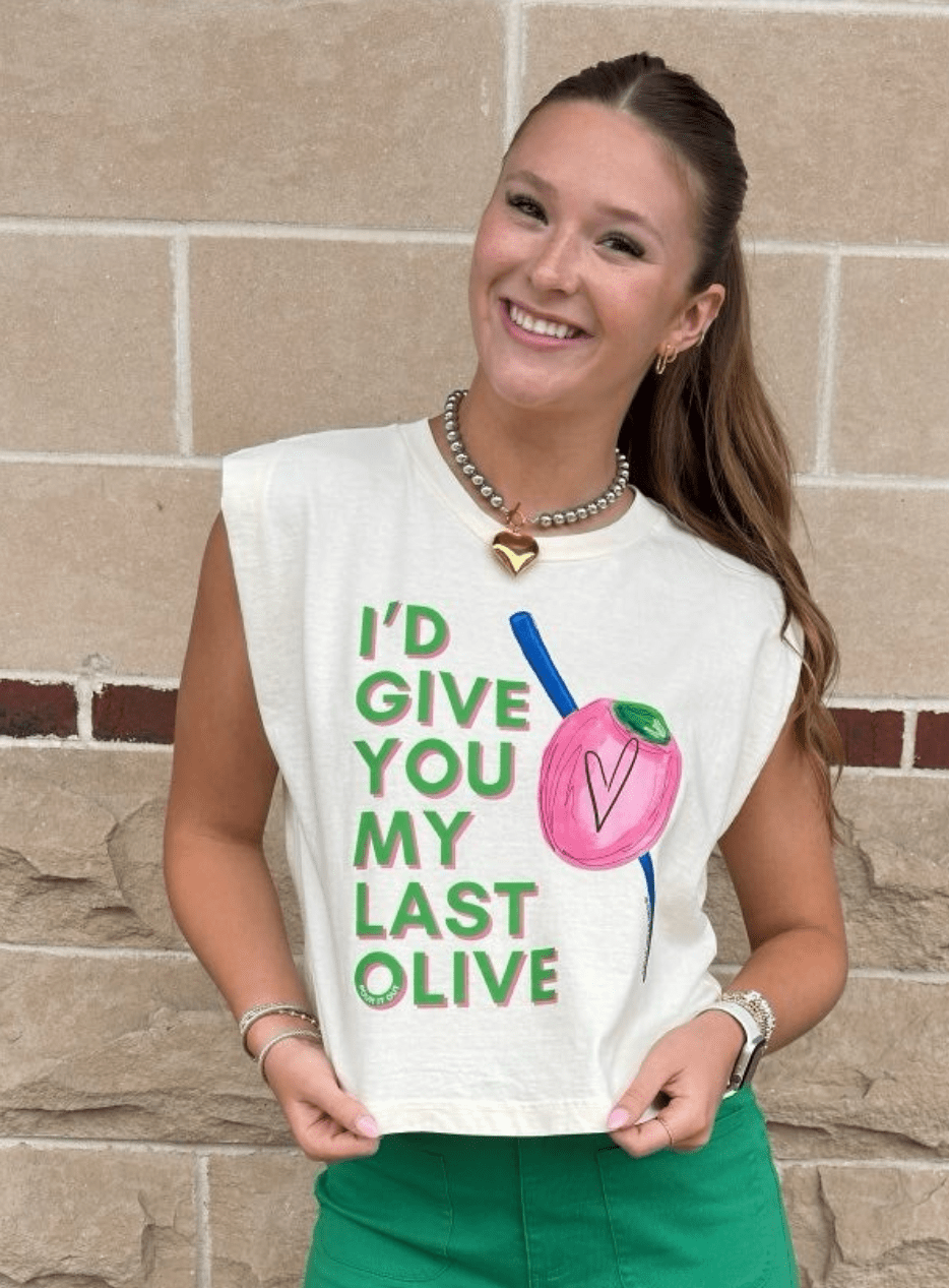 Girl Babble Tees Graphic Tee Faded Cream - Tank / S Last Pink Olive Tee