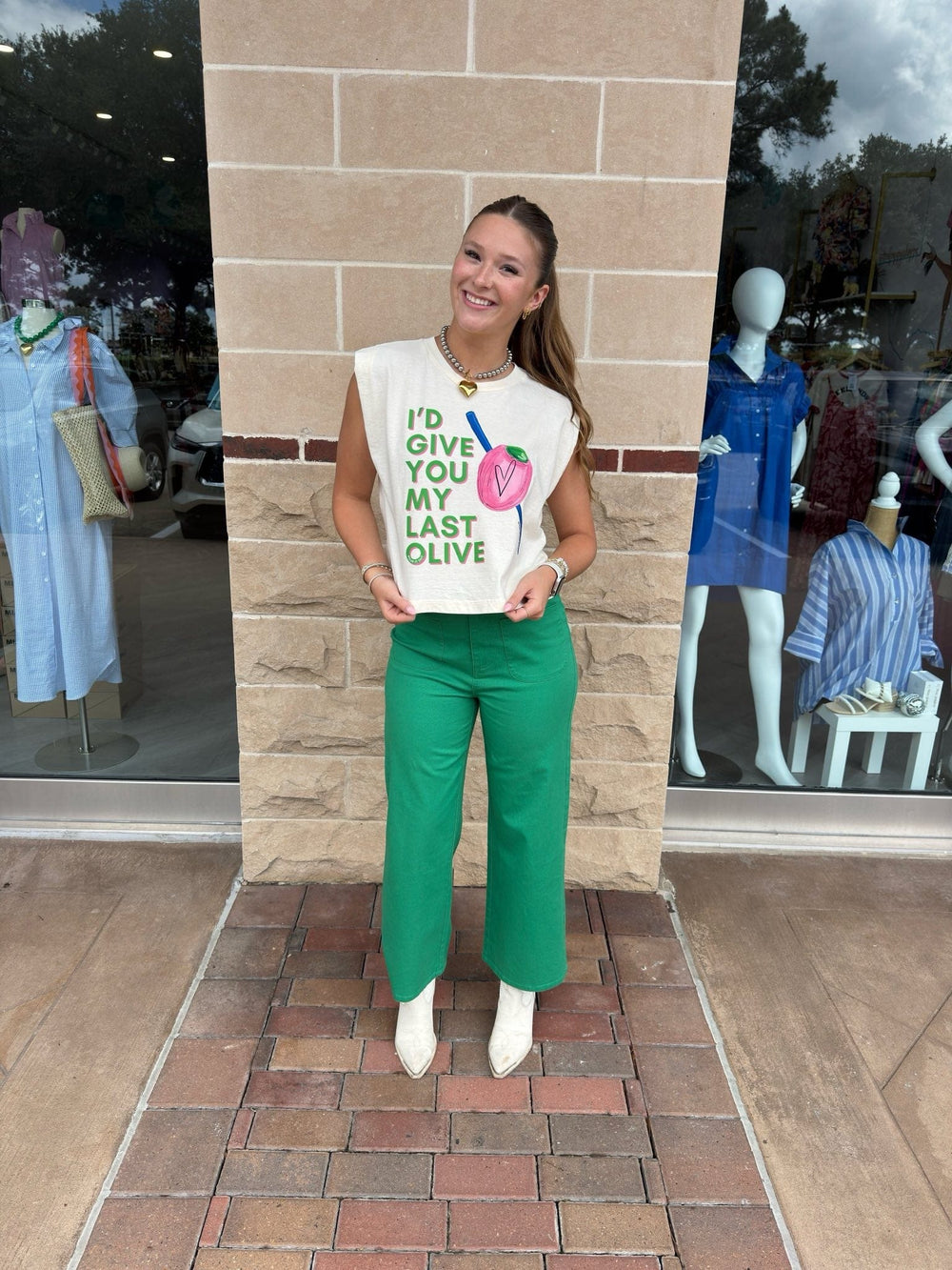 Girl Babble Tees Graphic Tee Last Pink Olive Tee