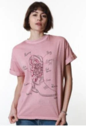 Girl Dangerous Graphic Tee Dusty Pink / S Boot Diagram Tee