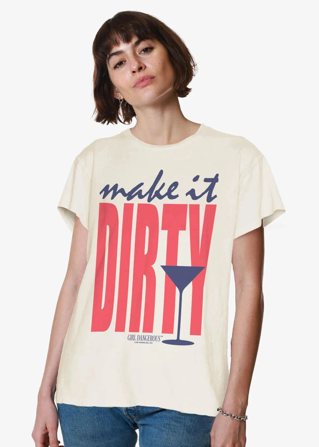 Girl Dangerous Graphic Tee Natural / S Make It Dirty Vintage Tee