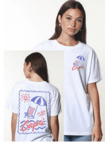 Girl Dangerous Graphic Tee White / S Capri Tee