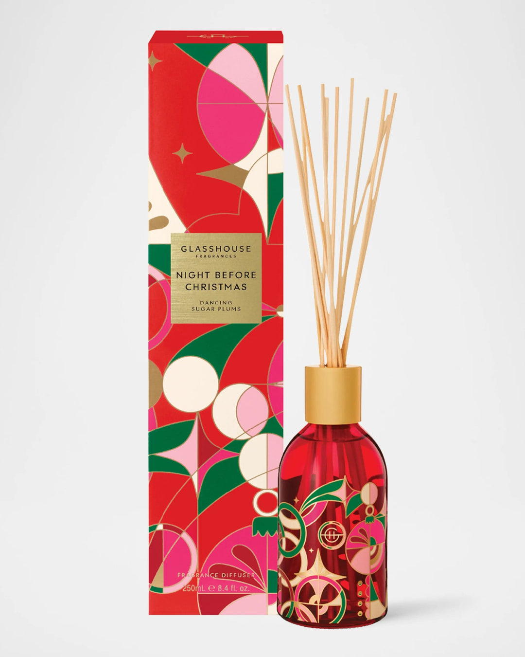 Glasshouse Fragrances Diffuser Night Before Christmas Diffuser, 250 mL