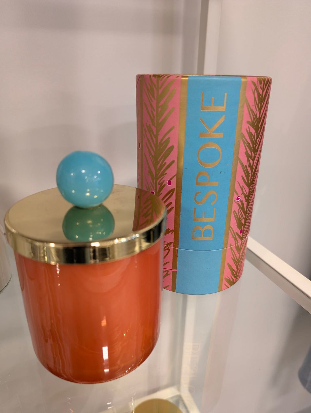 GlitterVille Studios Candles Bespoke - Orange / Teal Ball Glitterville Candle Couturier Lidded Scented Candle