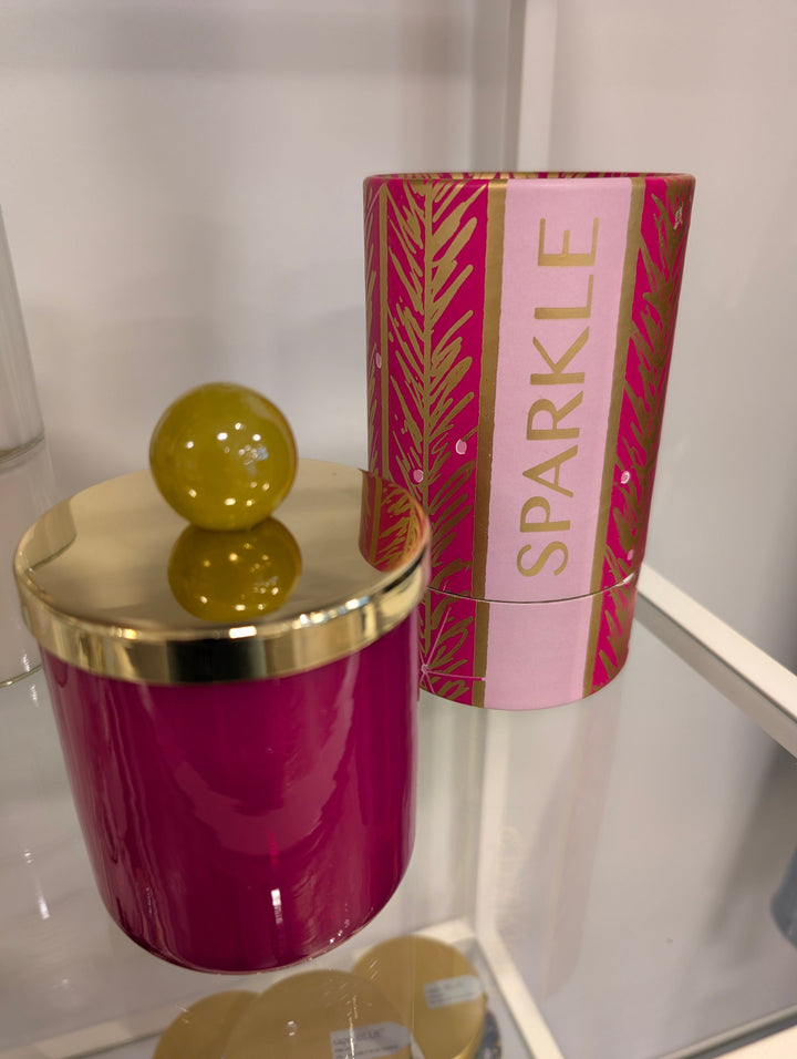 GlitterVille Studios Candles Sparkle - Hot Pink / Yellow Ball Glitterville Candle Couturier Lidded Scented Candle