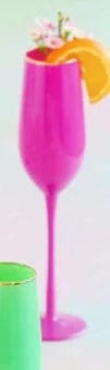 GlitterVille Studios Drinkware Hot Pink Sugar Plum Champagne Flute