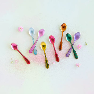 GlitterVille Studios Spoons Rainbow Rainbow Metallic Spoon, Set of 8