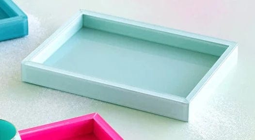 GlitterVille Studios Trinket Trays Mint Rainbow Glass Tray