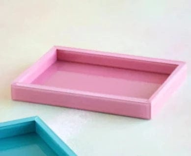 GlitterVille Studios Trinket Trays Pink Rainbow Glass Tray