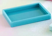 GlitterVille Studios Trinket Trays Turquoise Rainbow Glass Tray