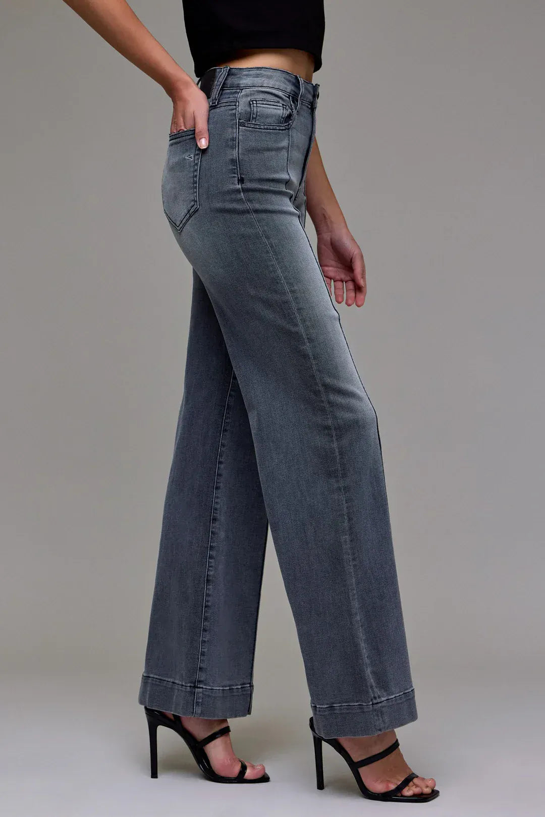 Hidden Jeans Denim Happi Comfort Flare Pintuck Jeans
