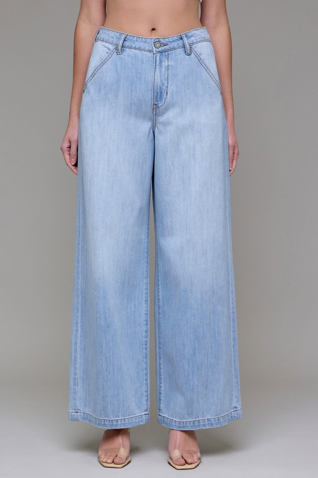 Hidden Jeans Denim Light Blue / 24 Nori WIde Leg Trouser - HD9203