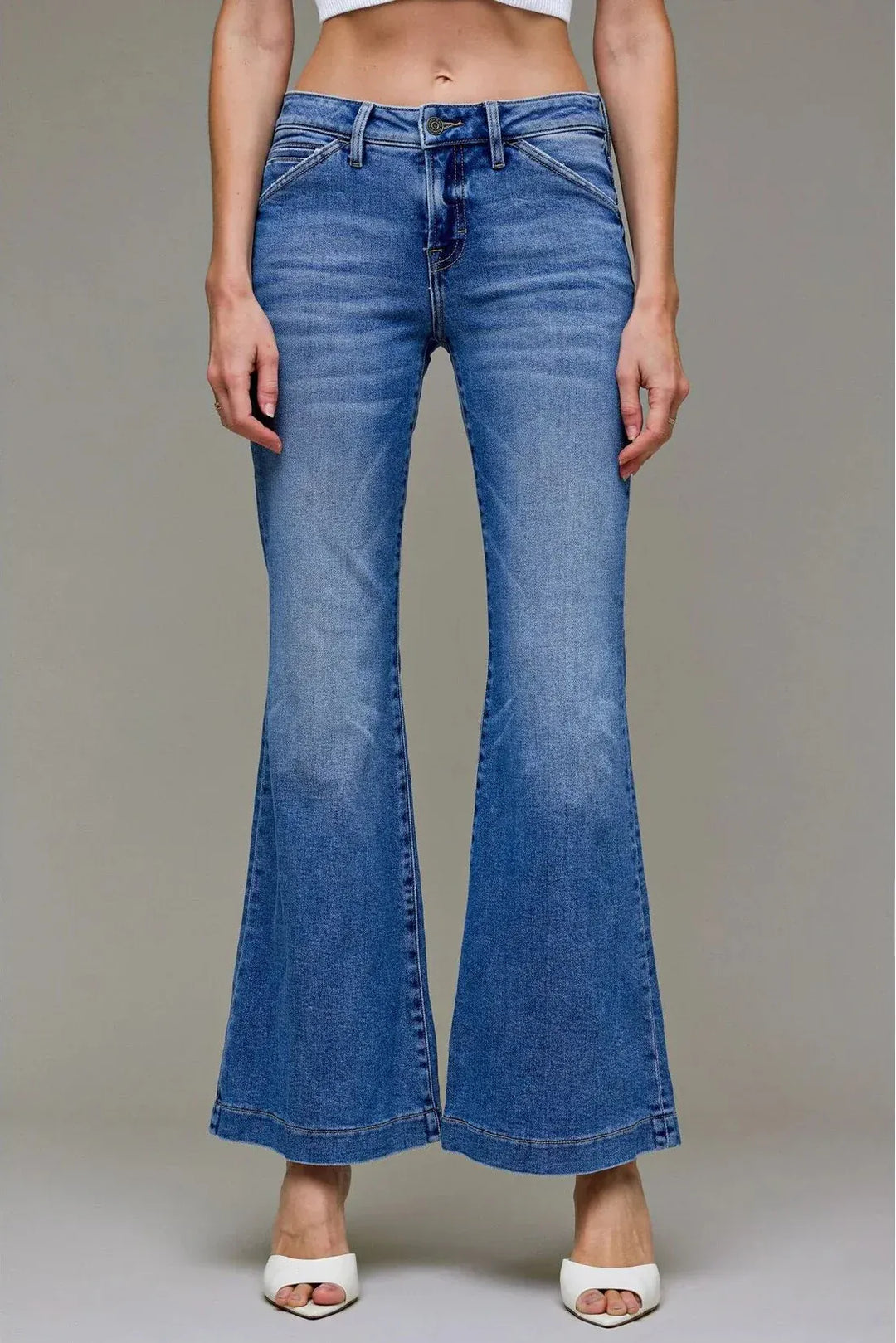 Hidden Jeans Denim Medium Light / 24 Hidden Medium Wash Flare Jeans