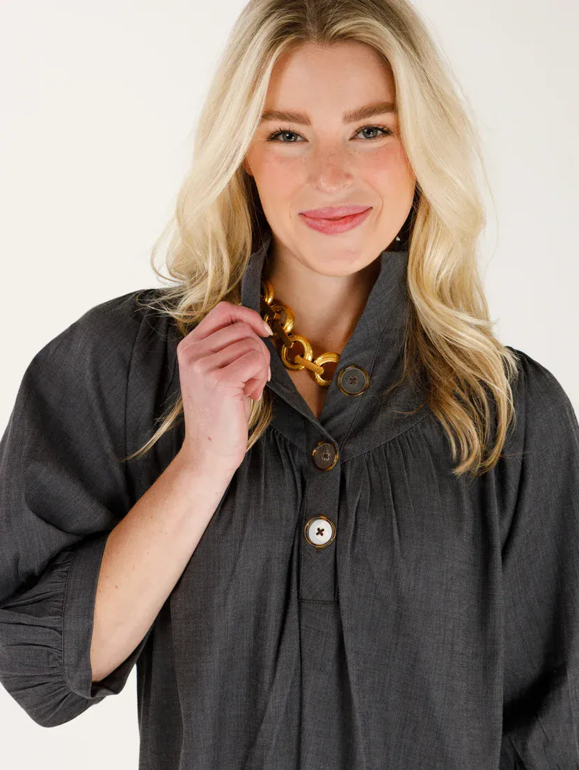 Holly Shae Top Black Washed Denim / XS/S Avie Top