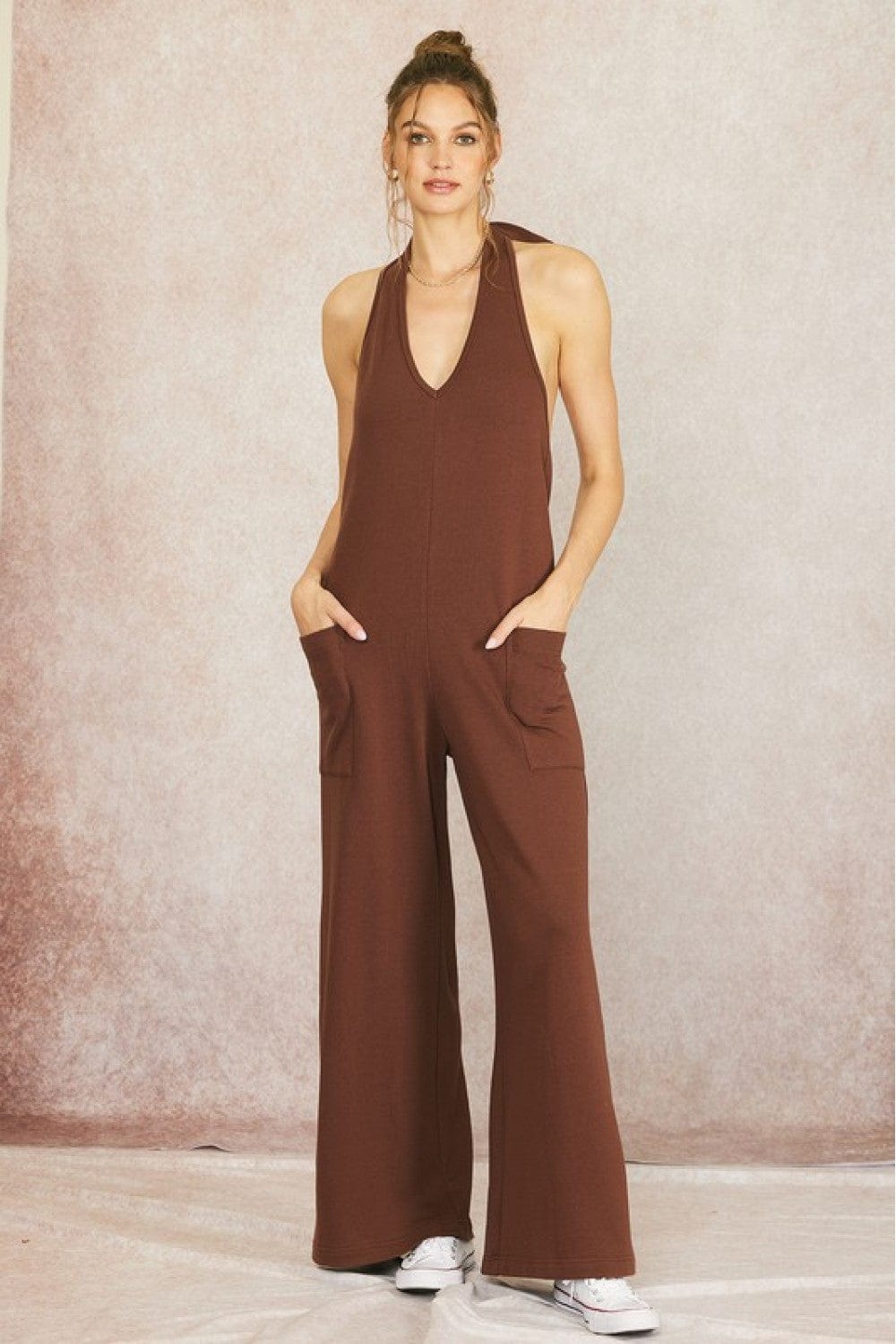 ILLA ILLA Jumpsuit Chocolate / S Mikayla Halter Jumpsuit