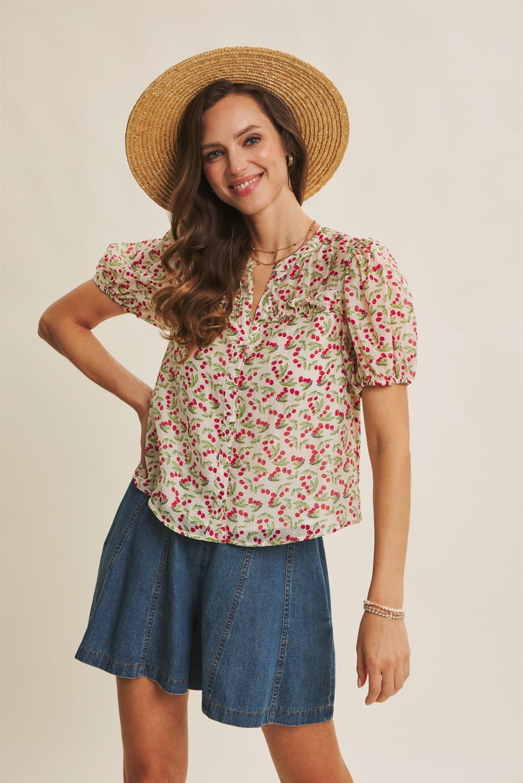 In February Top Cherry /  Natural / S Sophie Cherry Top