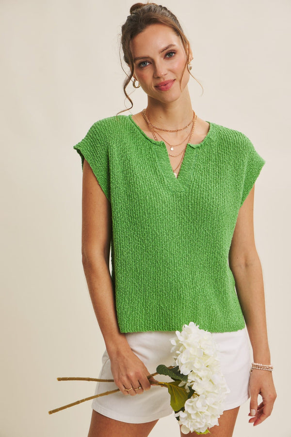 In February Top Kelly Green / S Dana Sweater Top