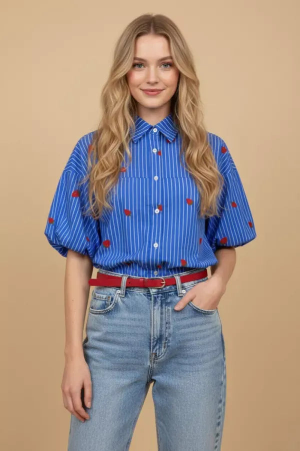 J.NNA Everly embroidered top featuring intricate floral embroidery and lightweight fabric, perfect for casual or semi-formal wear.