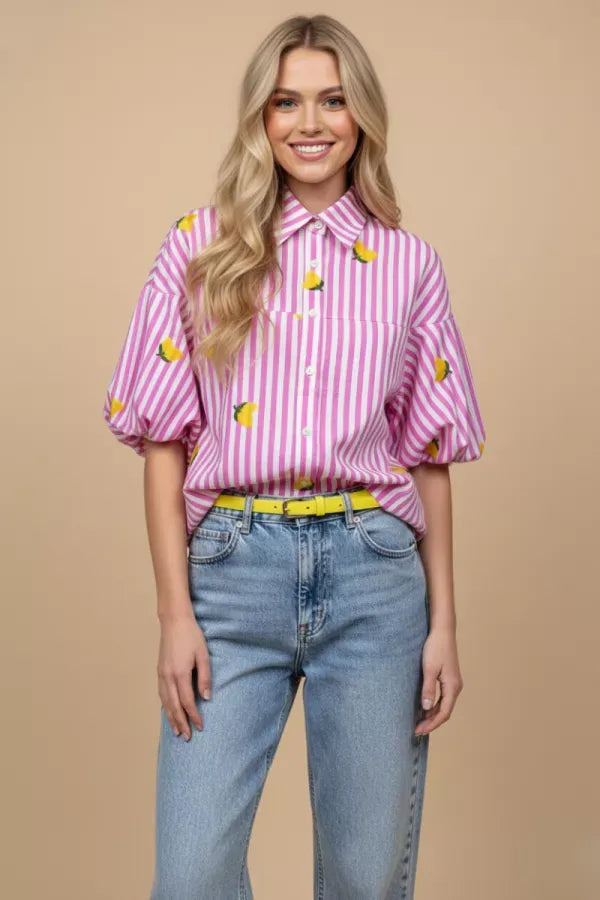 J.NNA Everly embroidered top featuring intricate floral embroidery on lightweight fabric, stylish and perfect for casual wear.