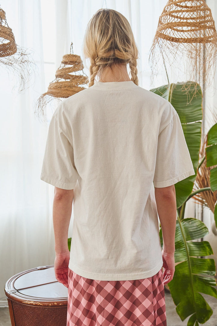 Extra Spicy Checkerboard Tee by Jade by Jane, a graphic T-shirt featuring bold checkerboard design and vibrant colors.
