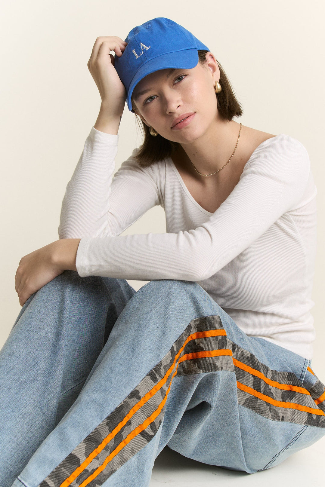 Jade by Jane Pants Denim / S Lacey Camo Stripe Pants