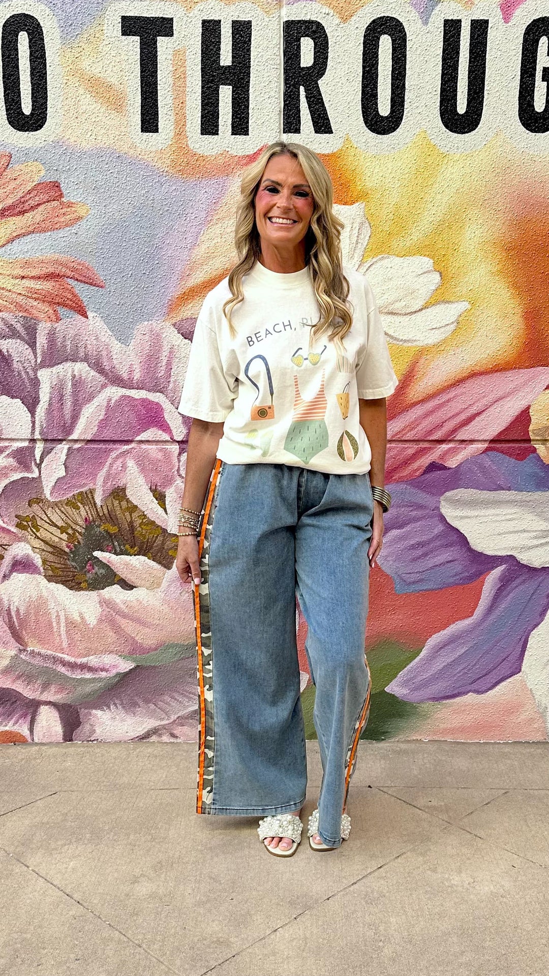 Jade by Jane Pants Lacey Camo Stripe Pants