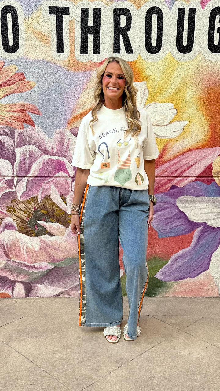 Jade by Jane Pants Lacey Camo Stripe Pants