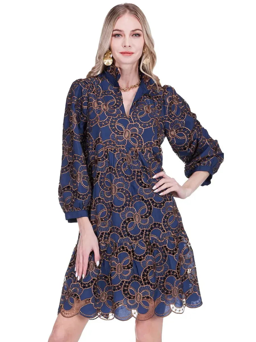 Jade Dress Empress Stitch / S Lillian Flounce Dress