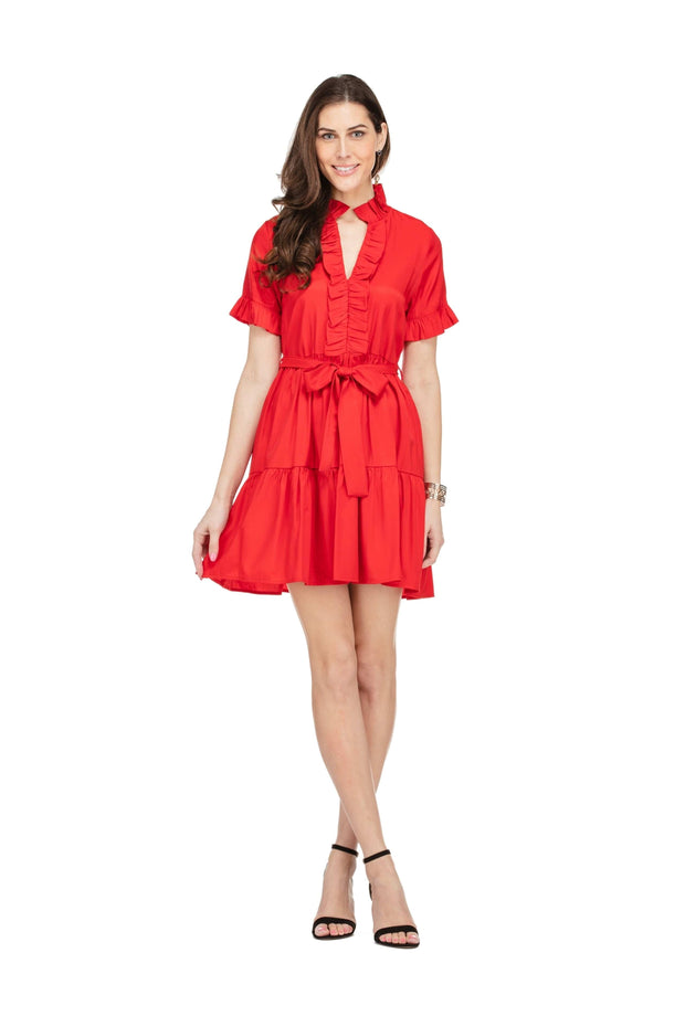 Jade Dress Red / XS Ruffle It Up Dress