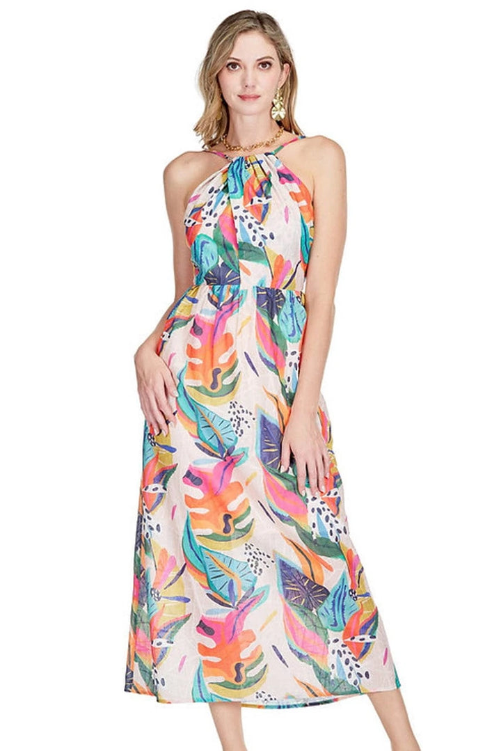 Jade Dress Tropical Foliage / XS Eloise Tropical Dress