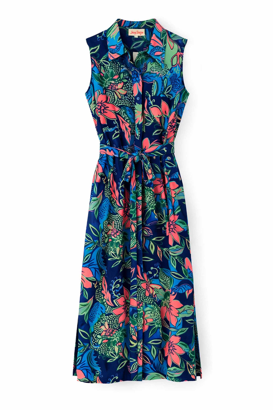 Jade Dress Vivid Vines / XS Elena Pocket Slit Midi Shirtdress