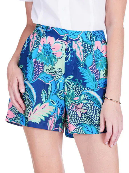 Jade Shorts Vivid Vines / 2 Maya Front Pleated Shorts