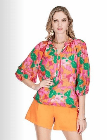 Jade Top Bursting Gardens / XS Lorelei Flower Top