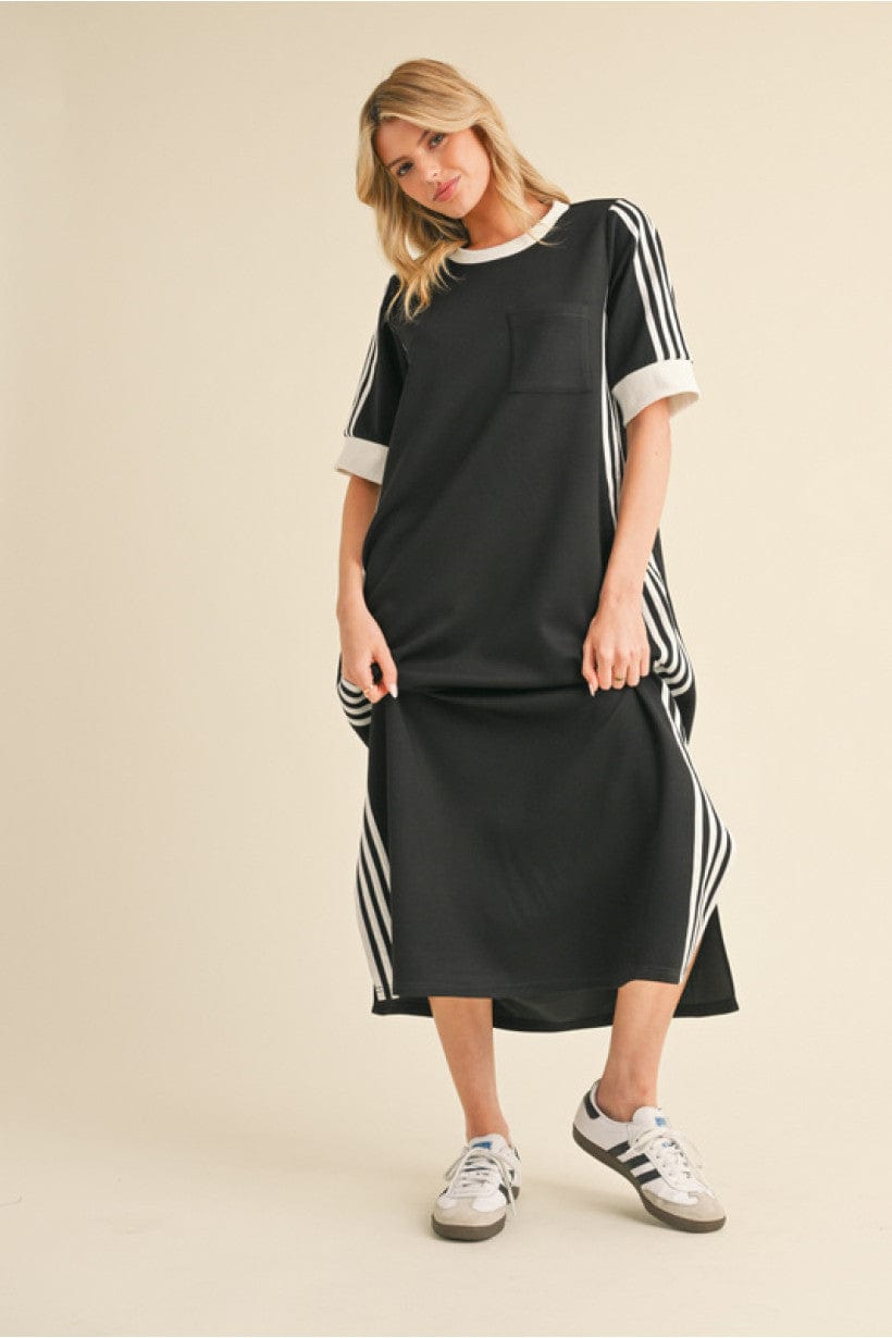 Jodifl Dress Black / S Janie Stripe Accent Dress