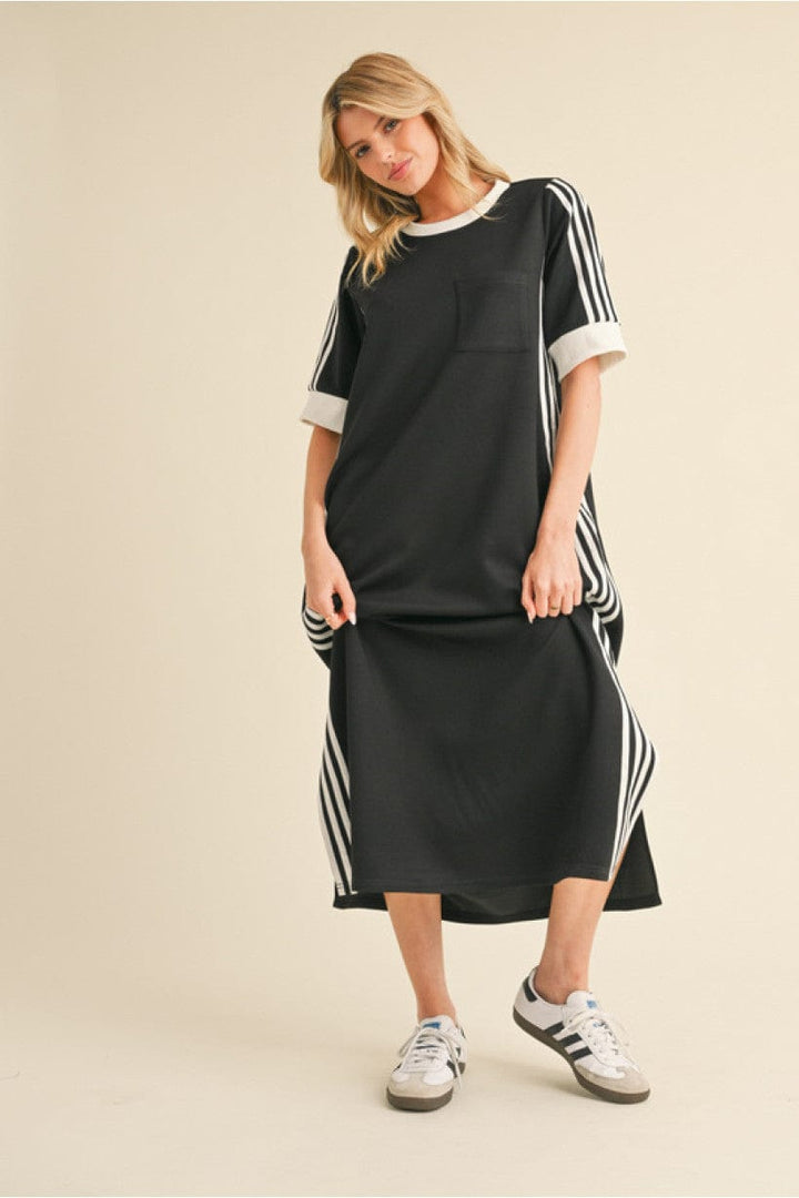 Jodifl Dress Black / S Janie Stripe Accent Dress