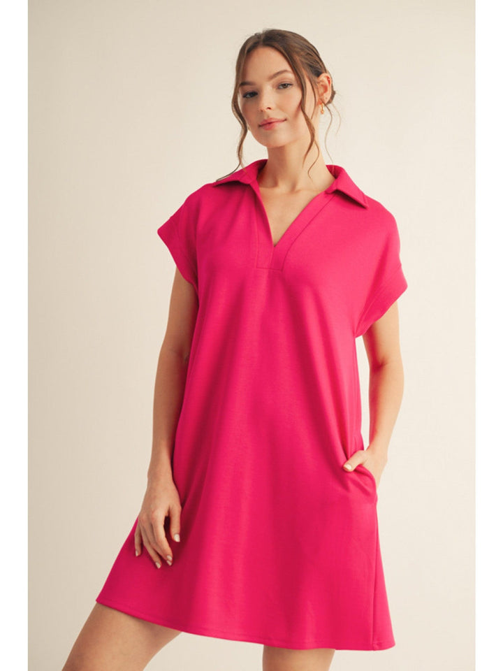 Jodifl Dress Fuchsia / S Maya Collared Dress